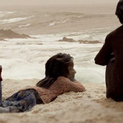 Abuelo y Esme en la playa